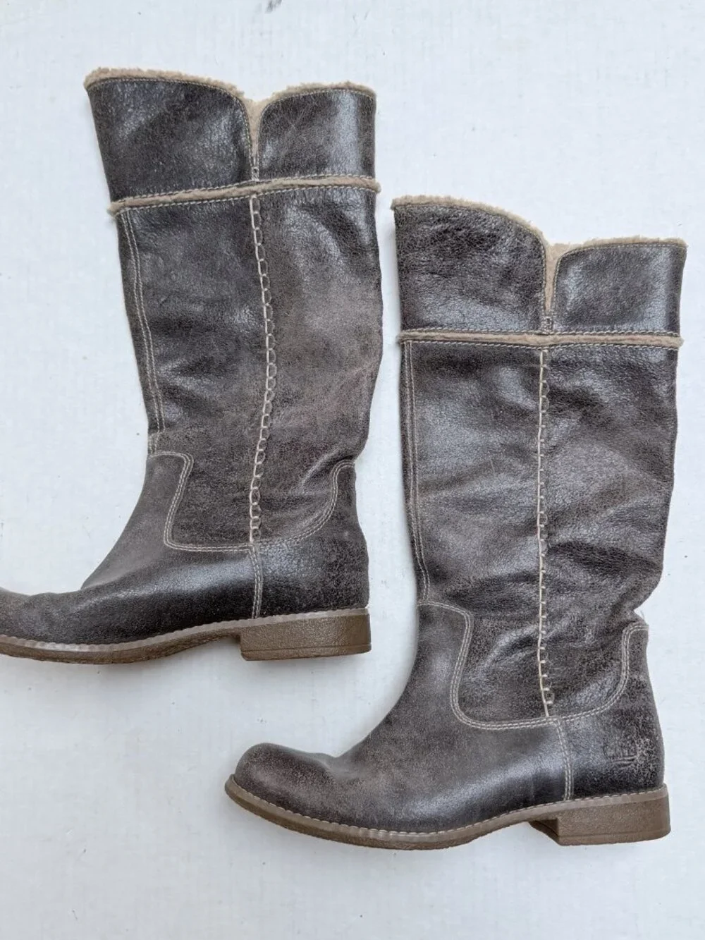 Timberland Women’s 6.5 Shoreham Fold Down Tall‎ Boots Dark Grey Vacation Boho